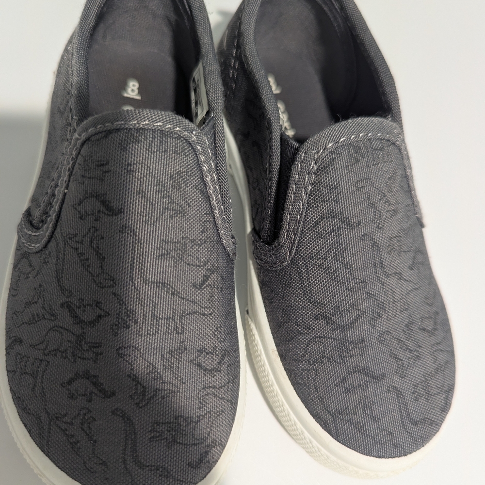 Carter's Charcoal Dinosaur Toddler Slip-On Sneakers